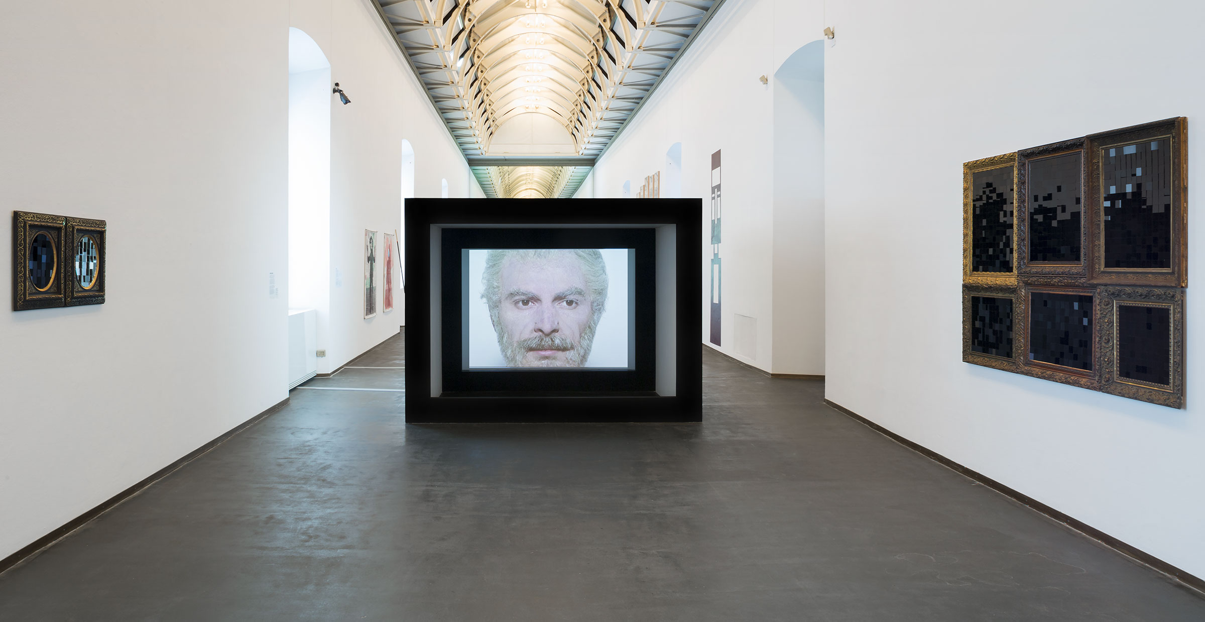 Flavio Favelli, Archivio (specchi), 2011, Patrizio Di Massimo, Ritratto dellu0027artista d a vecchio, 2012 Flavio Favelli, Archivio (specchi), 2011